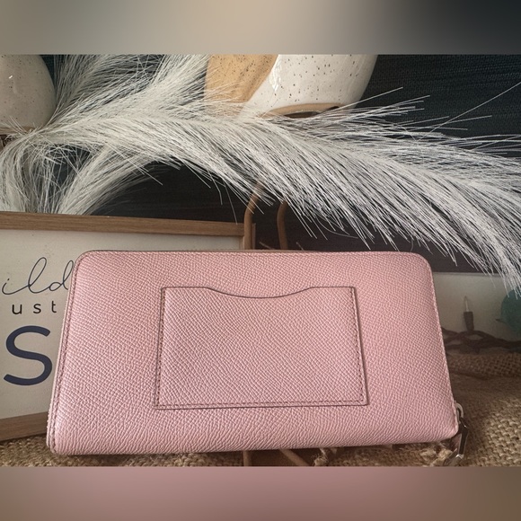 Coach Accordion zip Crossgrain Leather wallet AURORA - Picture 2 of 10